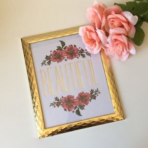 BEAUTIFUL Gold Picture Frame Home Decor - 8 x 10